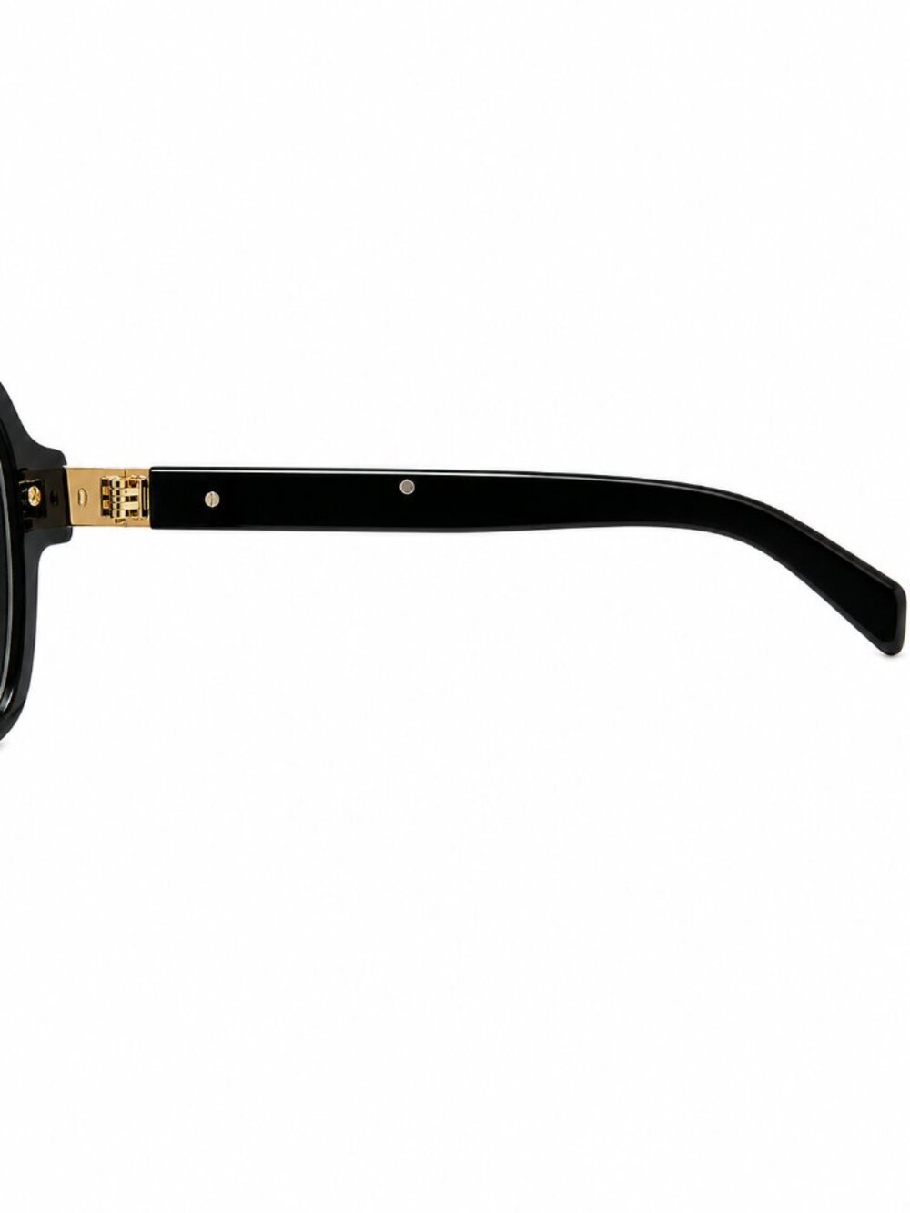 Black and Gold Geometric 55-17-142 Eyeglass Frames - Picture 5 of 10